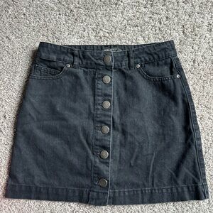 Forever 21 Black Denim Mini Skirt